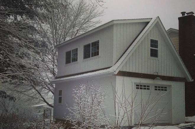 amish built 2 story garage