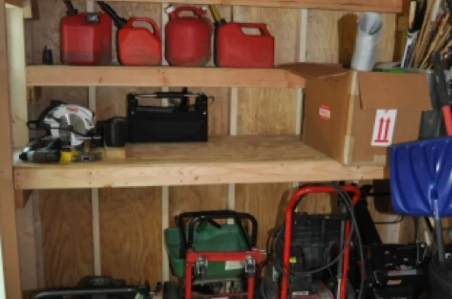 10x10 Sheds: The Mighty Mini for Storage 3 10x10 shed shelves