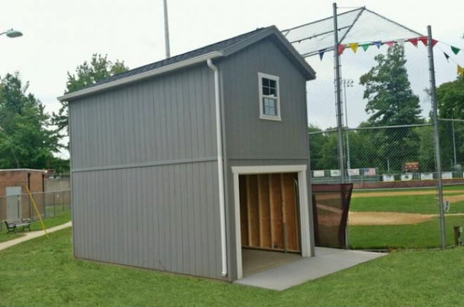 17 Amazing Shed Uses with 101+ Examples 119 annoucers booth storage sports field