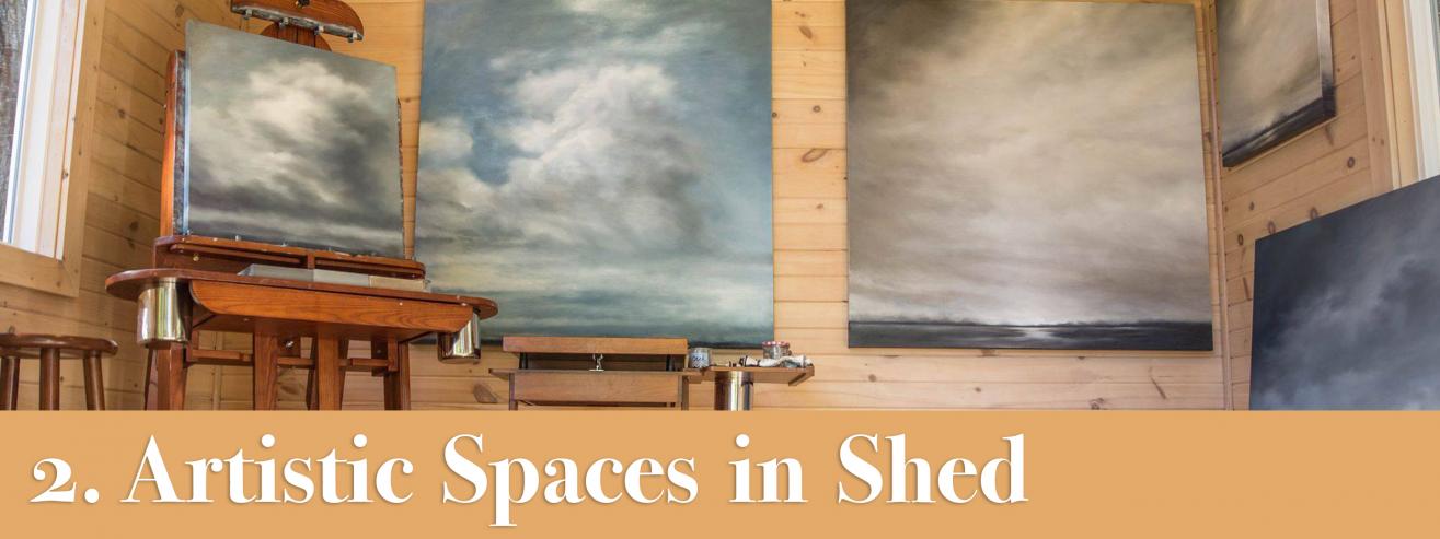 17 Amazing Shed Uses with 101+ Examples 21 art studio in a storage shed pa 1
