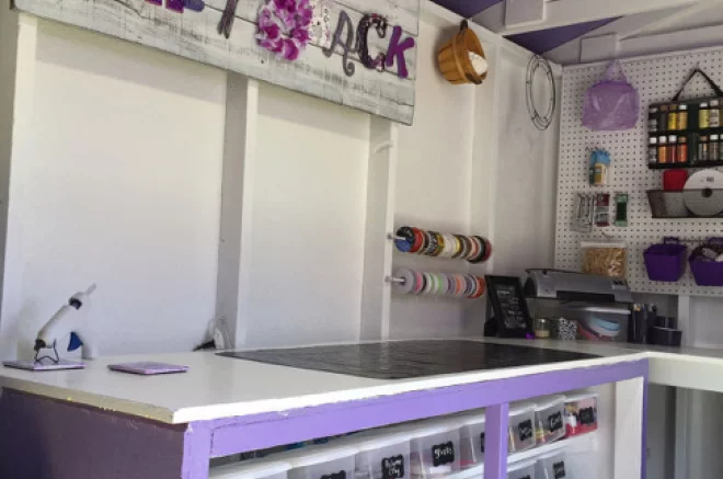 craft shack in a portable shed