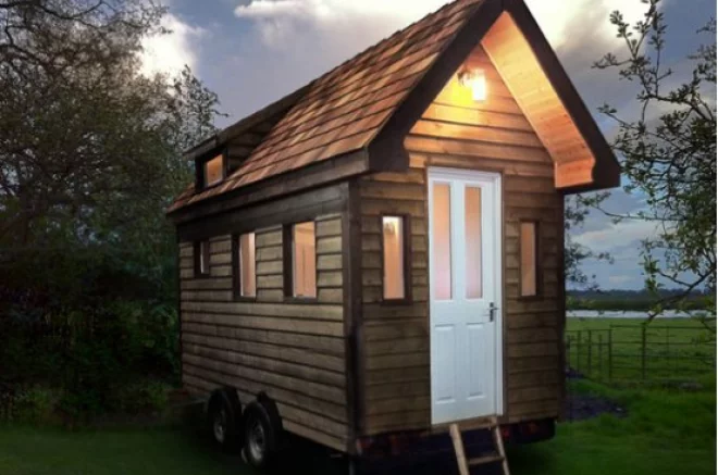 fishing lodge in a storage shed newark