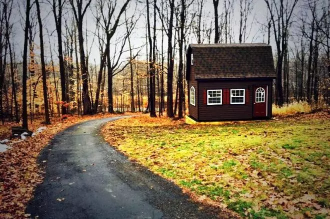 home writing studio storage shed