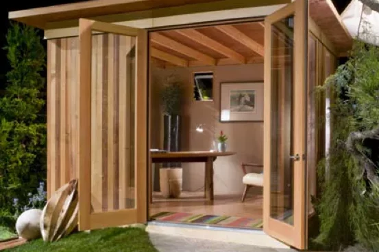 massage therapy in a storage shed