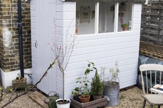 she shed sewing room