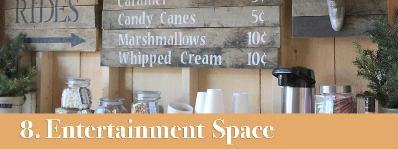 storage shed for entertainment space