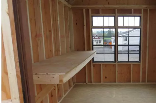 8x10 shed with shelf