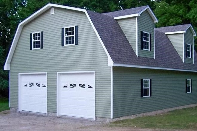 2 car garage amish built