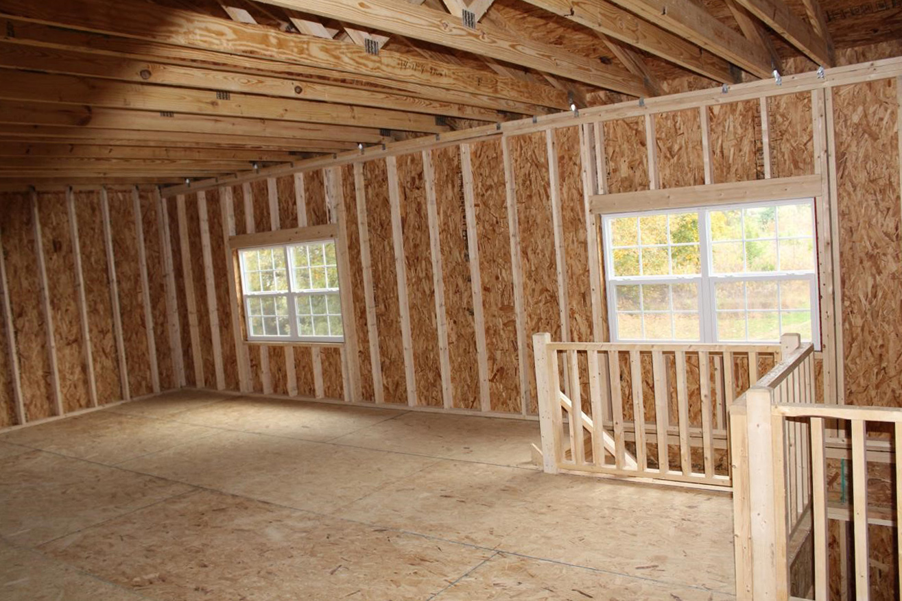 amish built legacy 2 story garage