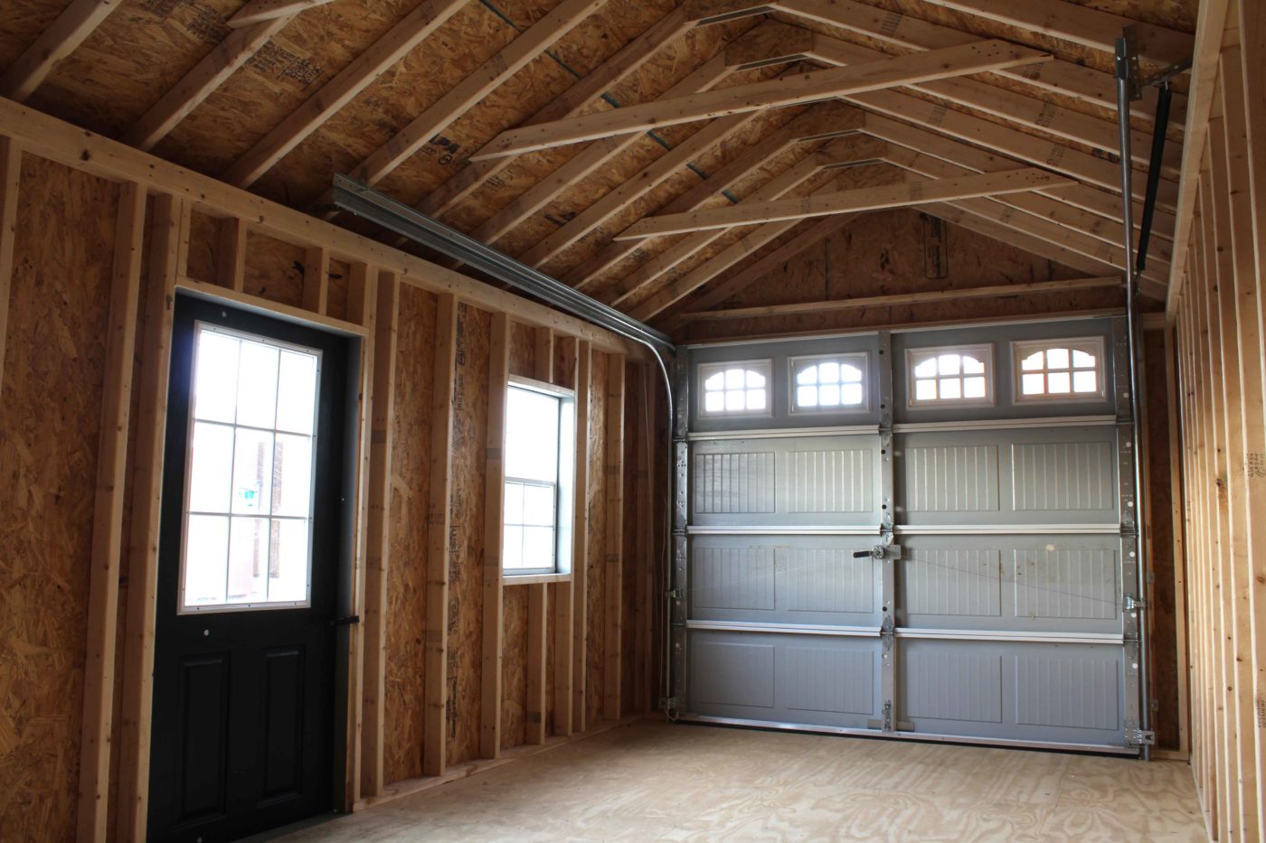 amish built single story garage