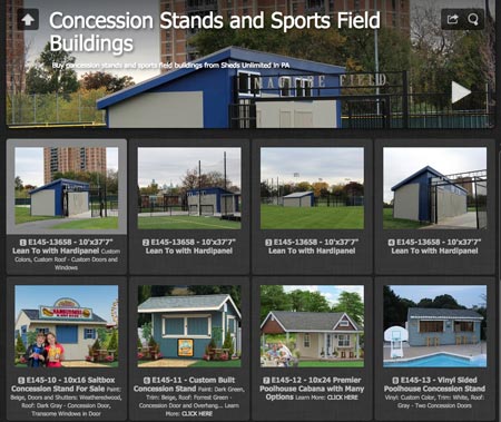 Ideas for Photography Studio Sheds + More 5 concession stands sports buildings ideas