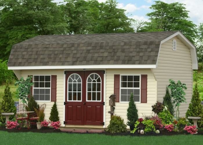 vinyl gambrel sheds amish built