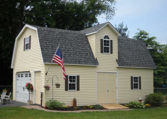 2 story 1 car garage amish
