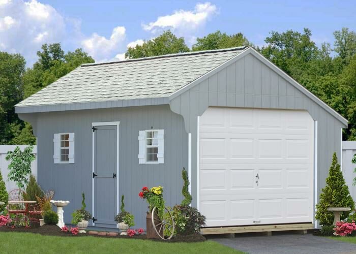 Standard Saltbox Single-Car Garage 2 prefabricated garages pa