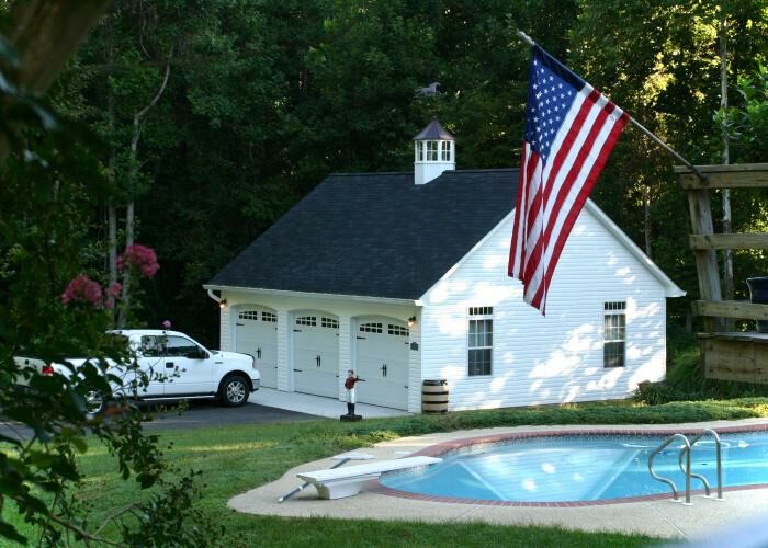 Attic Workshop Three-Car Garage 3 amish three car garage pa nj ny
