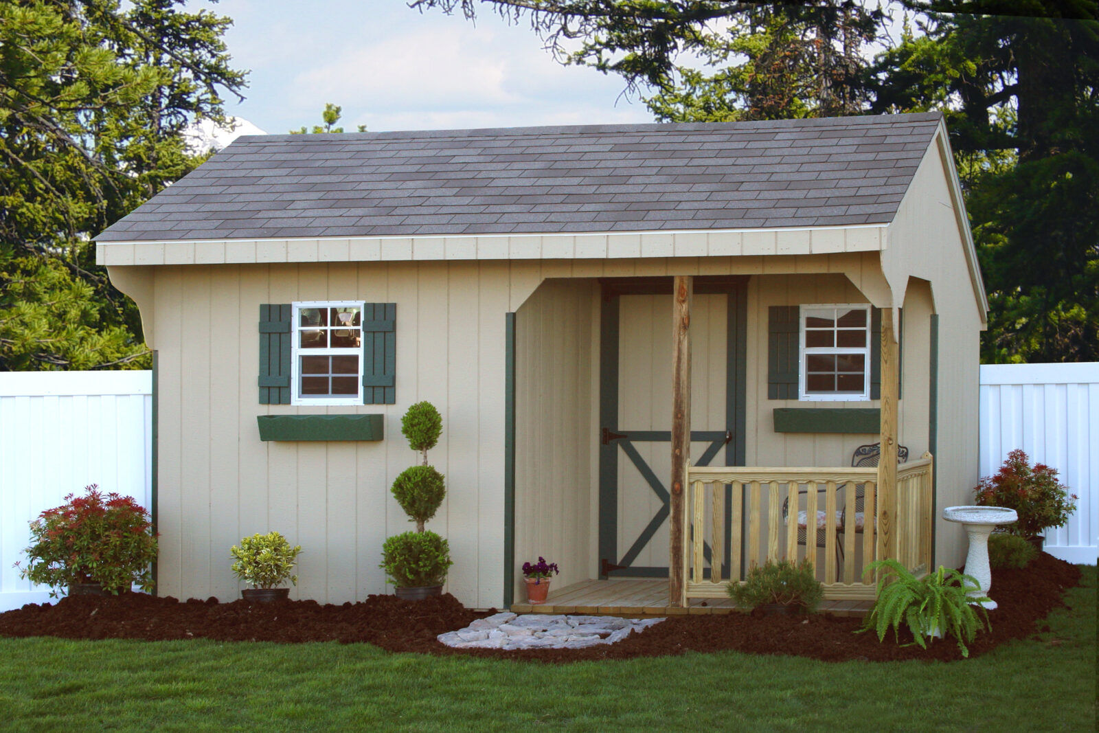 ideas for a garden shed with a porch 1