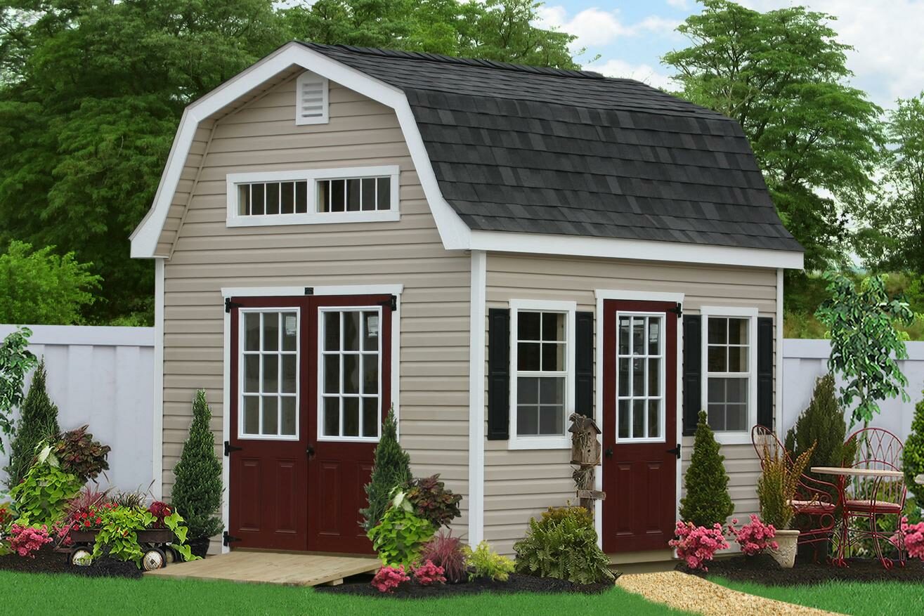 Premier Garden Storage Sheds Collection 3 dutch barn vinyl shed