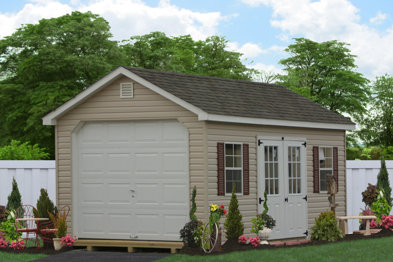 amish one story garage