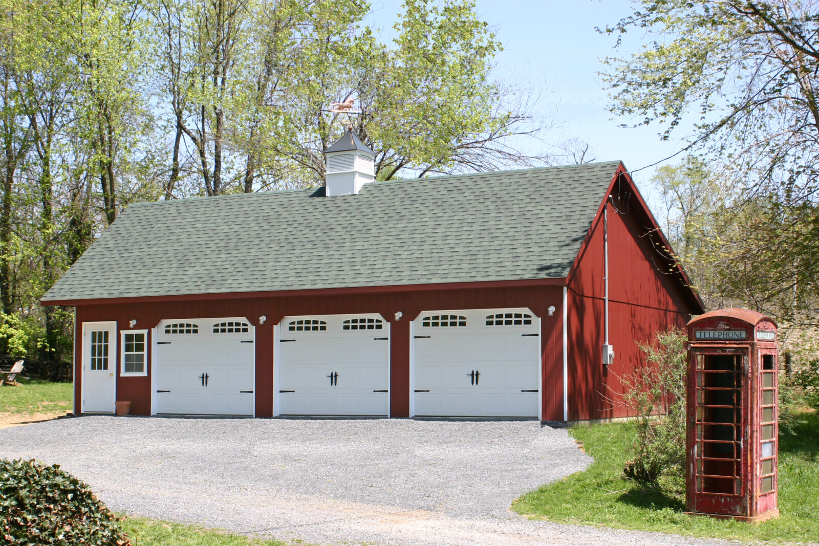 saltbox three car garage