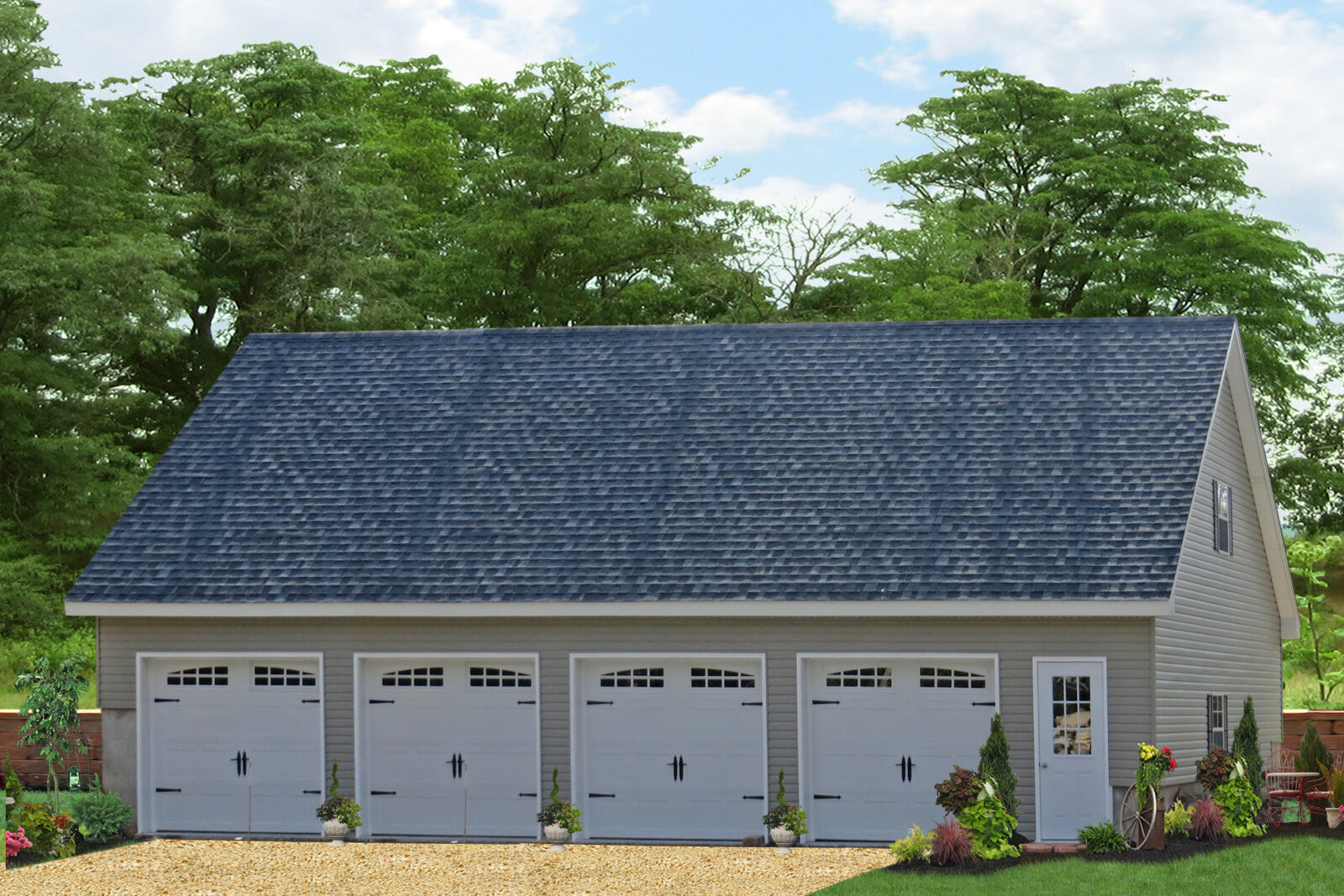 legacy four car garage