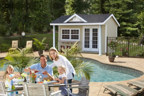 Expressions Poolhouse Photo Gallery 8 pool house backyard