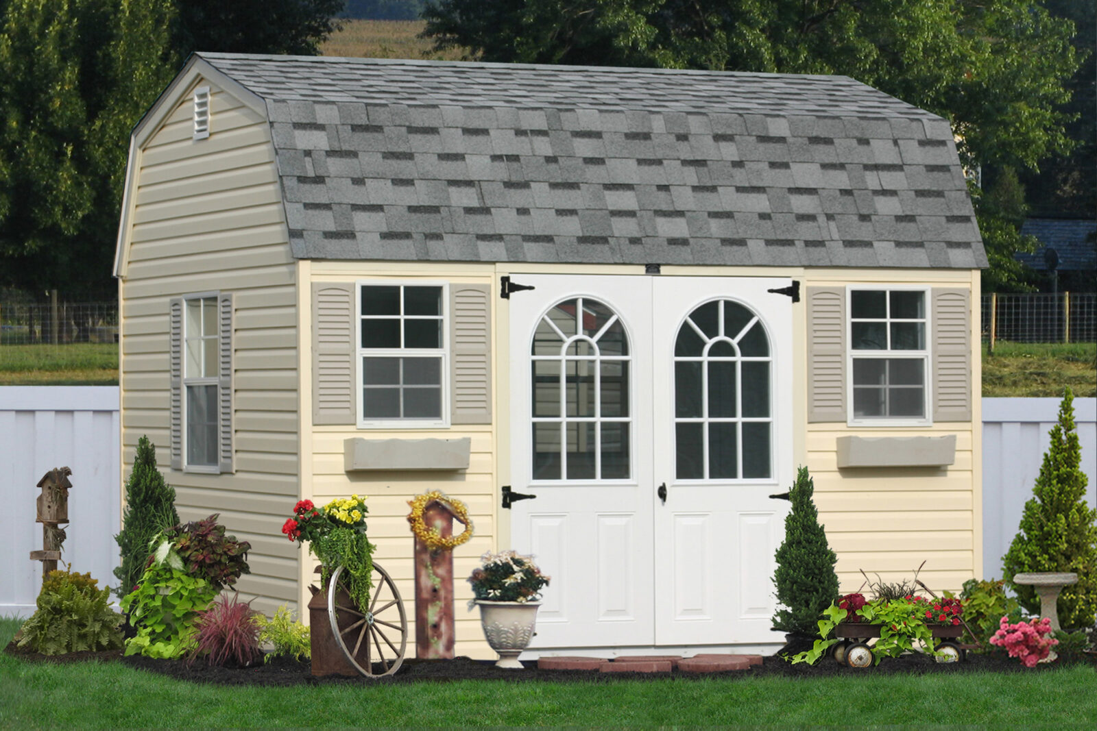 portable vinyl sided shed