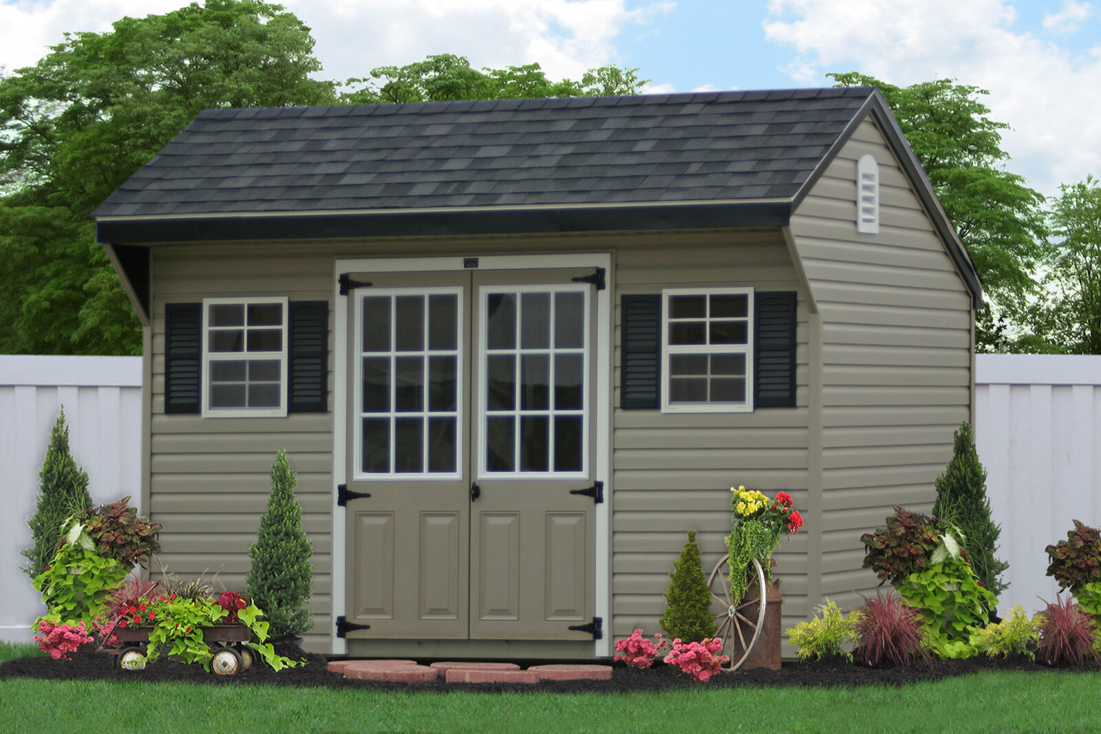 saltabox vinyl sided sheds