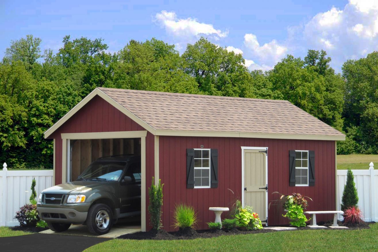 Amish-Built Storage Sheds in Maryland 13 one car garage in maryland