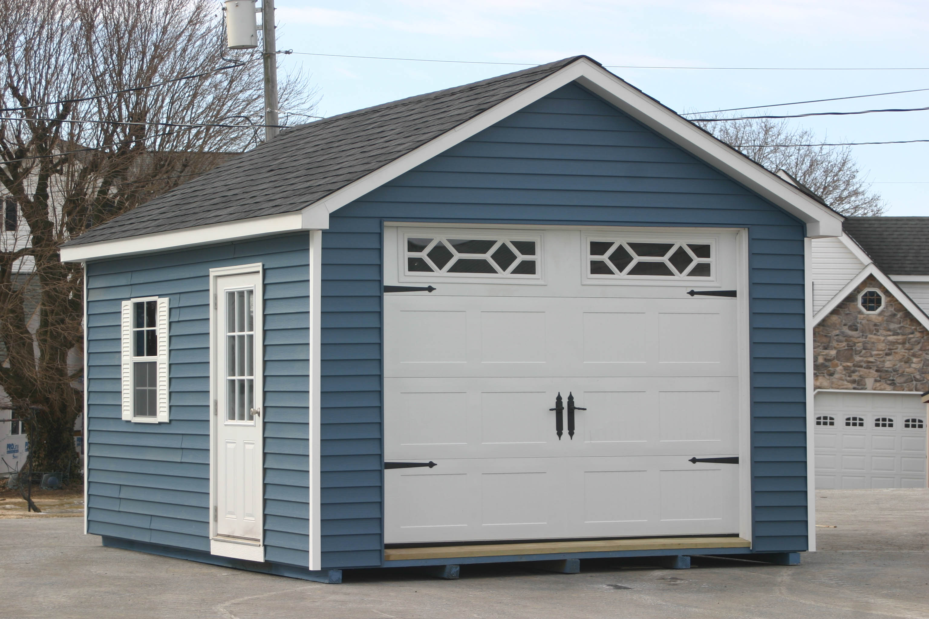 Detached Car Garage Prices 3 one car garage wood pa 650x488