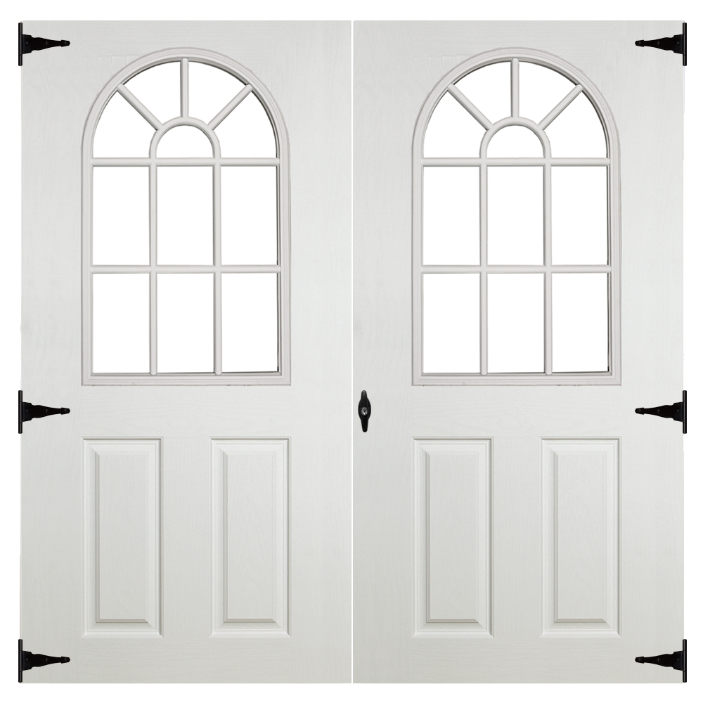 fiberglass 11 lite 6ft double doors for sheds garages