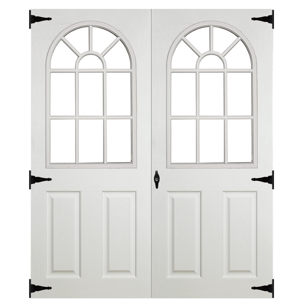 fiberglass 11 lite double doors 5ft for sheds garages