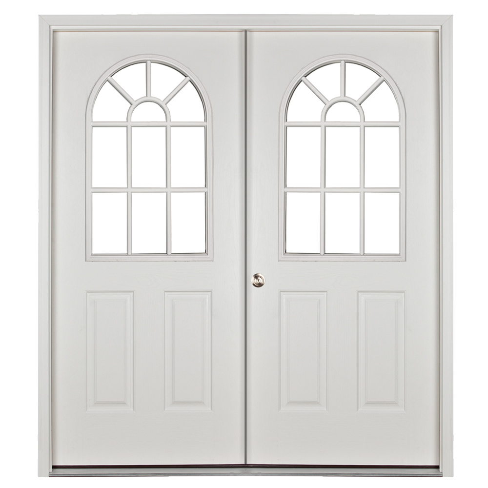 prehung 11 lite double door for sheds and garages