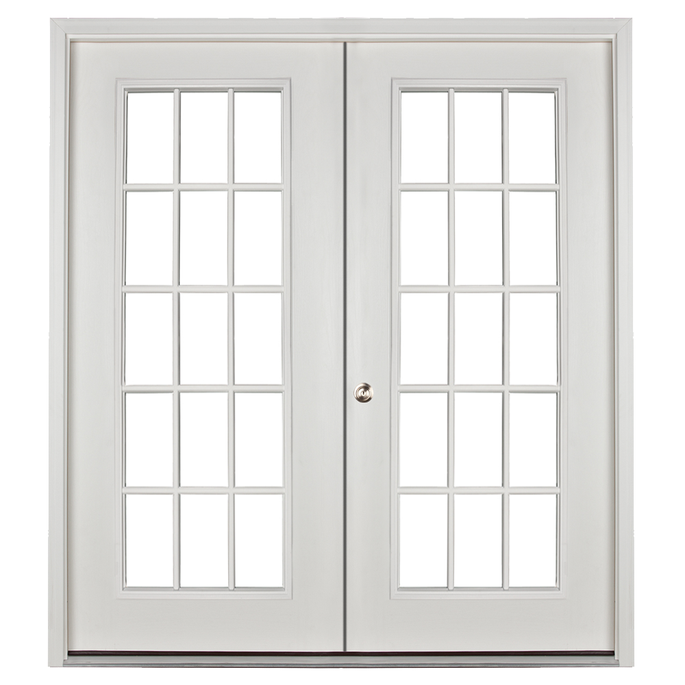 prehung 15 lite double door for sheds and garages