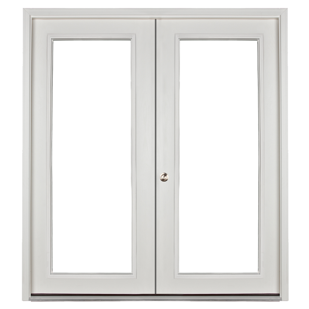 prehung full lite double door for sheds and garages