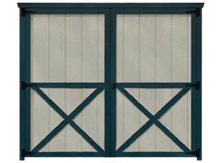 traditional 7 foot double door for sheds garages