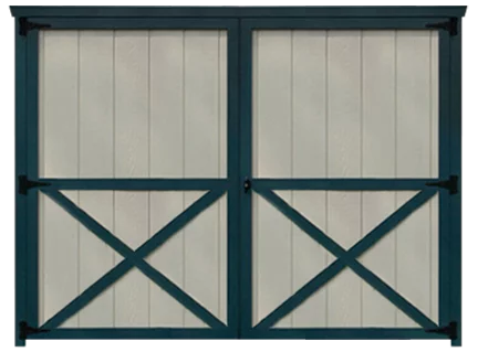 traditional 8 foot double door for sheds garages